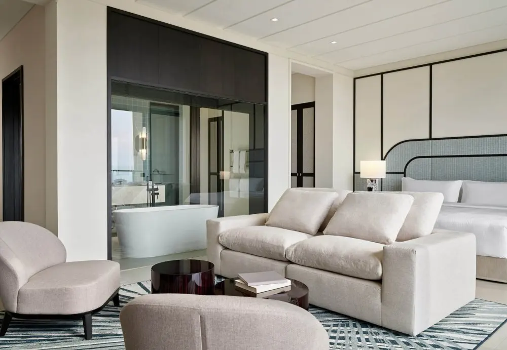 Luxury Hotel Bedroom Furniture Bedroom Sets Modern Wooden Furniture Bed Wood for 5-star Foshan Solid Turkey Model Bedroom Sets