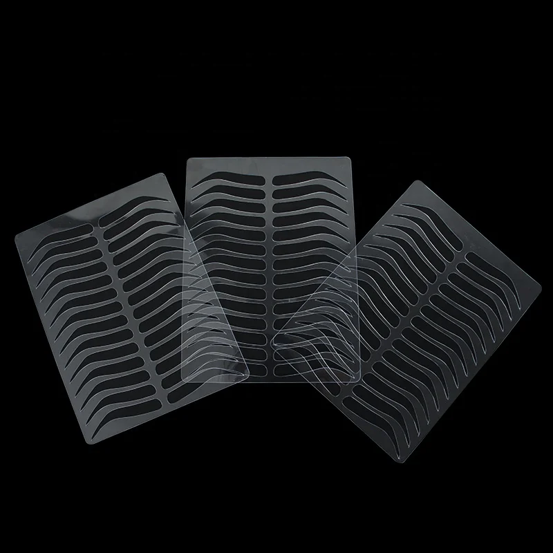 Private Label PMU 14 Pairs Brow Shaping Stencils Accessory Tools Microblading Permanent Makeup Eyebrow Ruler