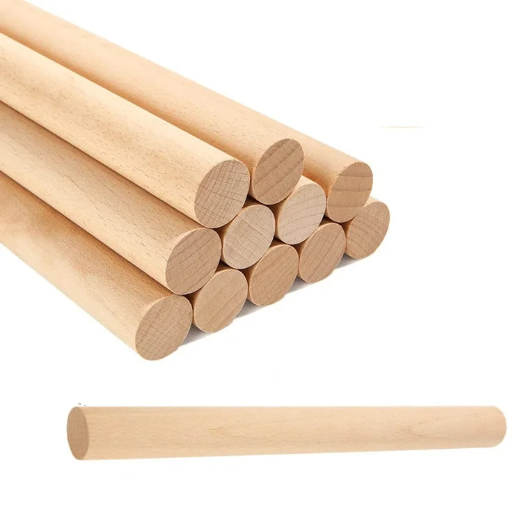 1x24in (25.4*609.6mm) birch/bench wooden dowel rods for cake wooden dowels rod round wood stick