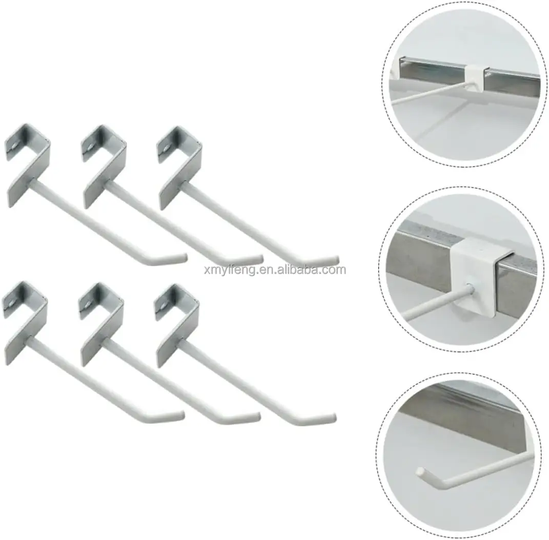 Metal garment Special design security slatwall hook chrome hooks for supermarket display