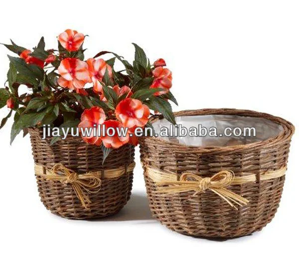 10% OFF Wholesale Fruit Wicker Flower Storage Plant Baskets Pots
