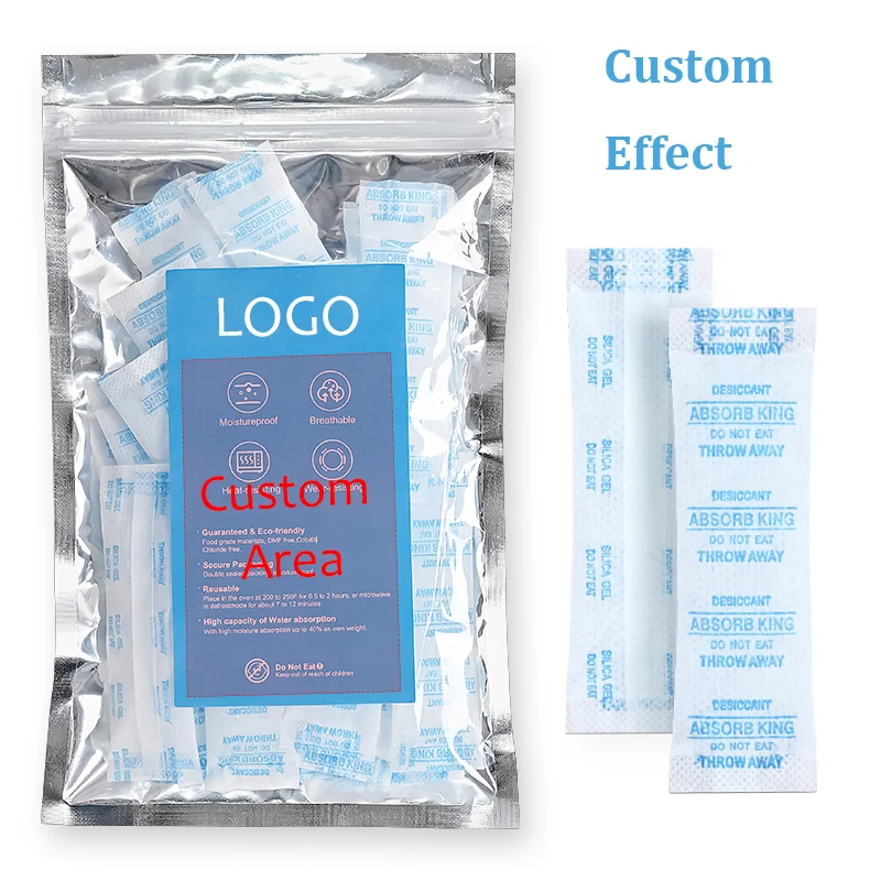 Absorb King Customize silica gel pack food grade 1g 2g 5g 10g 20g 50g silica gel desiccant