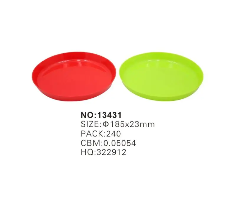 13431 Plastic tableware round PP dinnerware plastic dinner plates