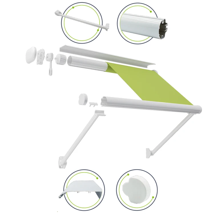 2021 Popular Smart Window Awning Accessories Drop Arm Awning Parts