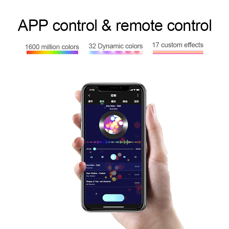 RGB Color  LED Under Cabinet Lamp With Remote Control DIY Color For Home Decoration Showcase Bar Kitchen Par