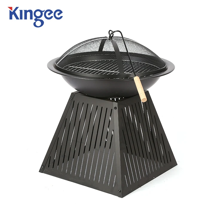 Outdoor Steel Wood Burning 21.5 inch Fire Pit Fire Bowl for Garden