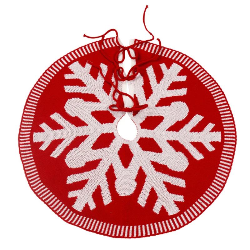 Christmas festival decoration wholesale hot sale new year red gray christmas tree skirts for home party