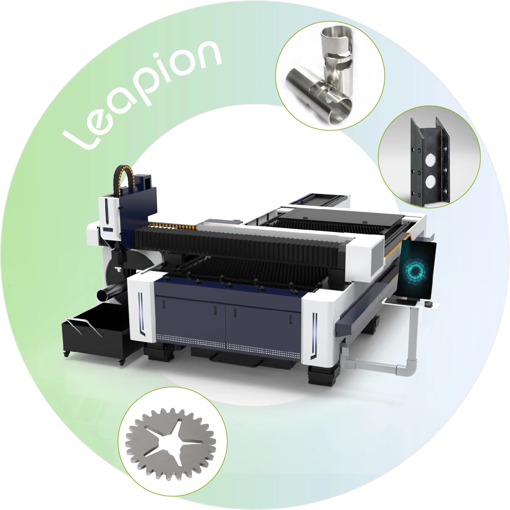 High Quality Leapion 12 kw Fiber Laser Cutting Machine For Tube And Sheet 6025 Laser Cutting Machine