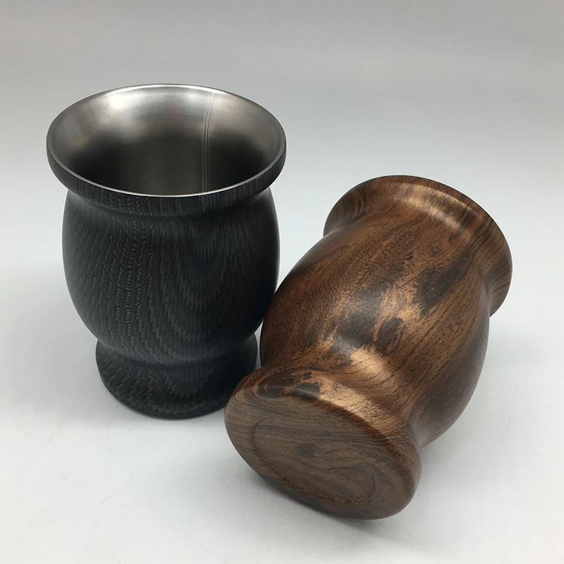 Изготовленный На Заказ стакан с двойными стенками из нержавеющей стали Yerba Mate gourd