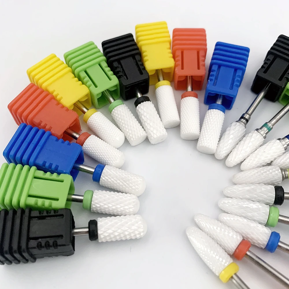Hot sell manicure bits polishing bit in stock ceramic nail drill bits
