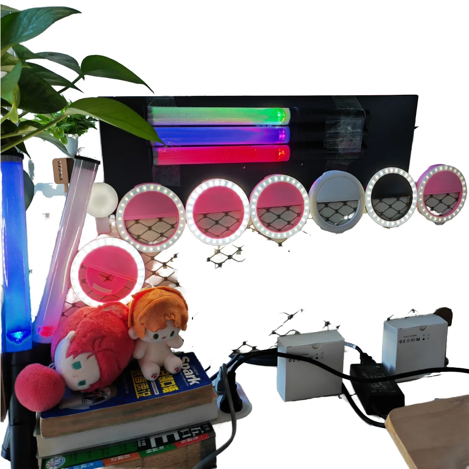 kelly USB Rechargeable A200 Phone Ring Light 36 LED Clip-On Selfie Fill-in Light IP65 Plastic Body Portable AC Power Supply