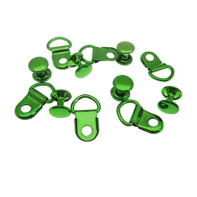 Bags Parts Accessories Green Metal D-Rings Shoes Picture Frame Straps Hangers Double Rivet Stud Boots