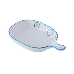 japanese korean creative household tableware design blue and white dinner plate porcelain high quality ceramic dinnerware modern