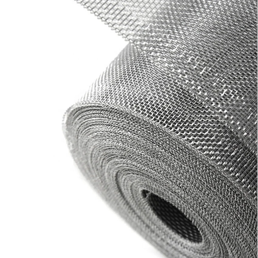 Серебристая алюминиевая проволочная сетка для окна насекомых рулон