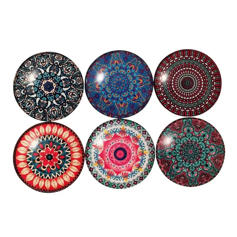 Custom Refrigerator Sublimation Crystal Glass Magnets Impressionist, Dome Glass Fridge Magnet, Magnetic Glass Magnets