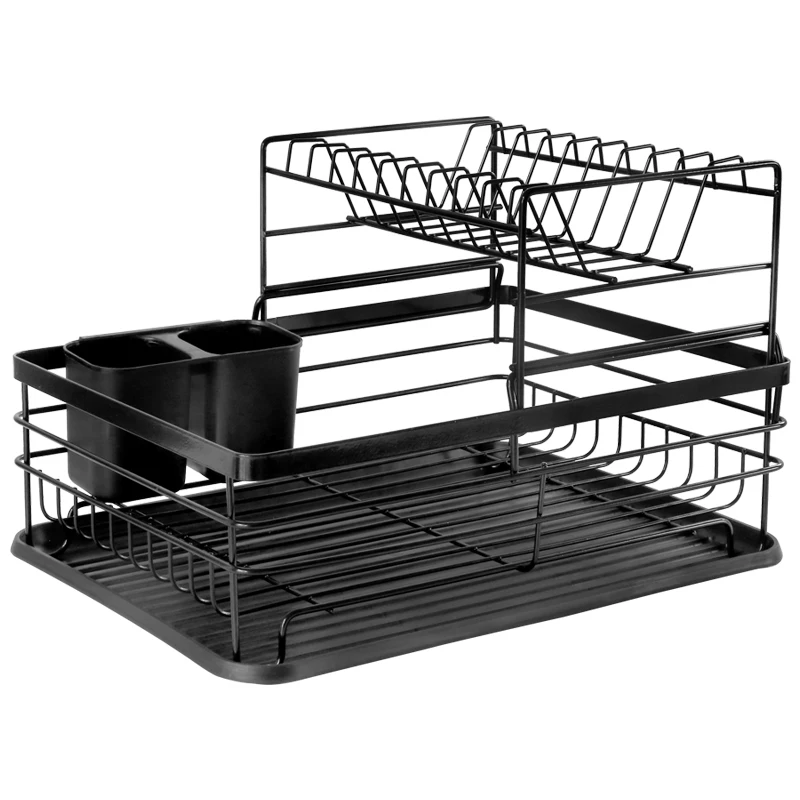 
Wholesale Kitchen Multifunctional Drain bowl Dish Drying Racks Black White 