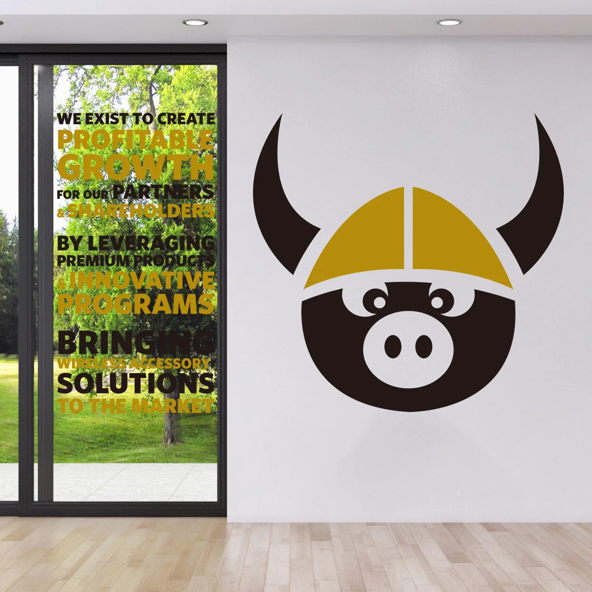 Large Size Custom Logo Printed Waterproof Die Cut Logo Adversting Vinyl Wall Sticker For Business