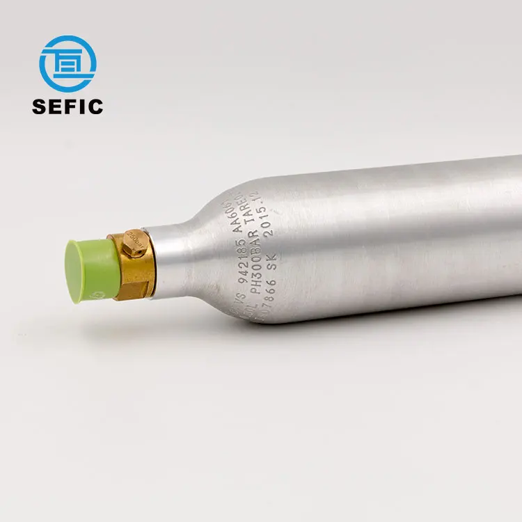 0.6L 150bar co2 gas cylinder Aluminum CO2 Cylinder co2 tank for beverage/beer equipment