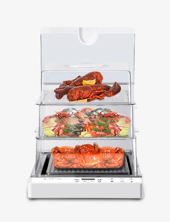 large capacity 3 layers Digital food steamer steamer big capacity 18.8L multifunctional food steamer