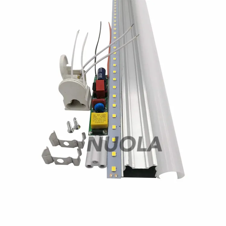 
China Factory Wholesale Simple Design Durable Standards Led Batten Tube Light hat base bracket pc cover pcb driver T5 SKD Parts 