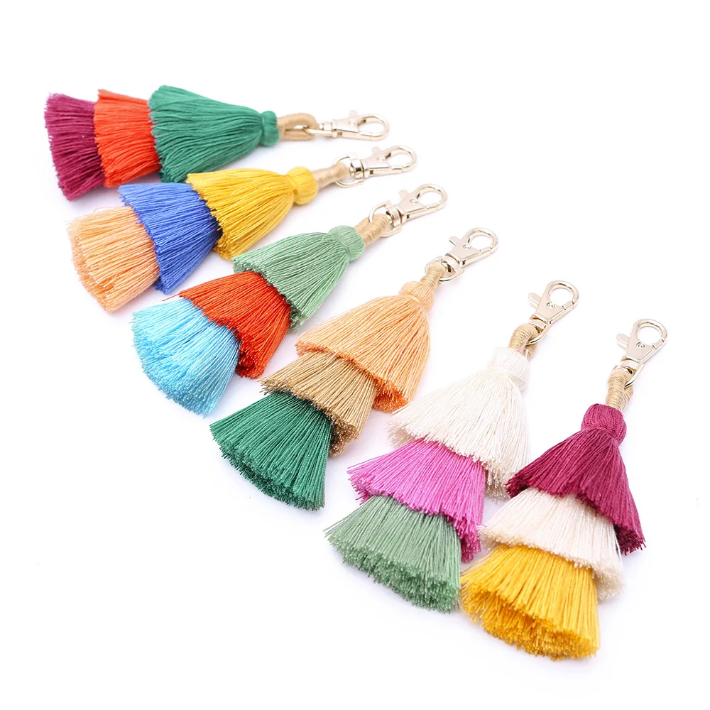 ETSY Bag Hanging Key chain Key Ring Pendant Jewelry  Car Keyring Purse Bag Charms Boho Tassels Keychain