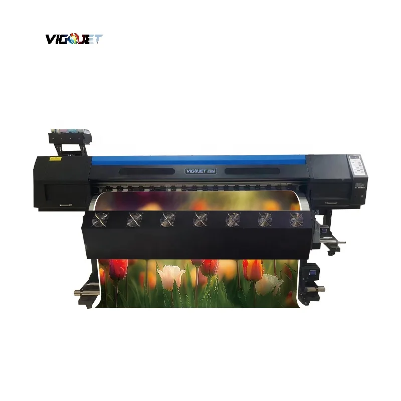 VIGOJET 1440 dpi 1.8m eco solvent printer  Xp600 heads  poster vinyl flex banner printer machine