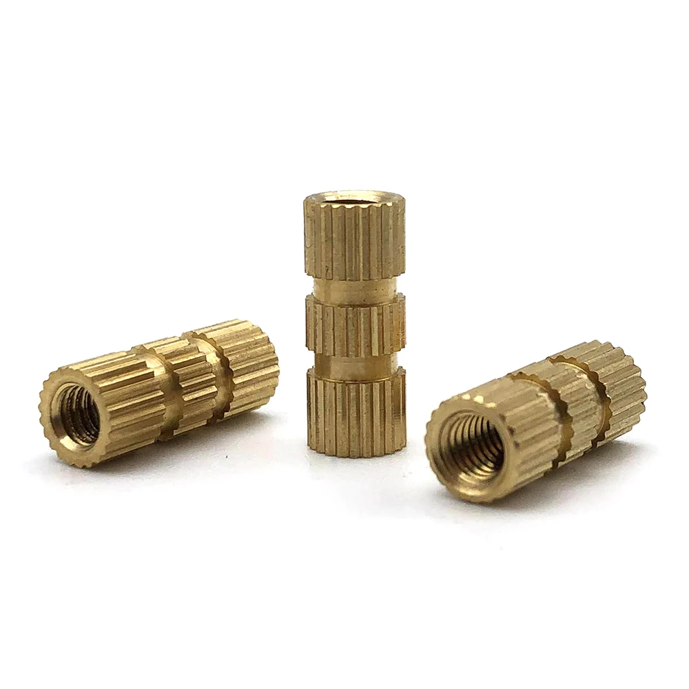 Manufacturing vendor m5 m6 m7 thread insert brass insert nuts threaded insert bushing knurled nut