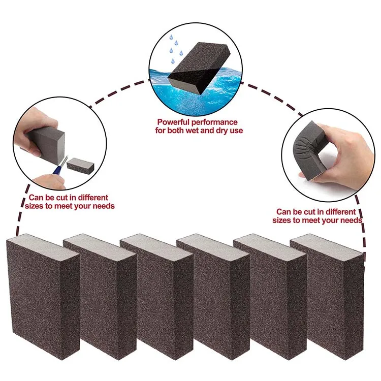 Best price Waterproof  diamond hand polish square sanding polishing sponge 120 grit  sand block  for drywall