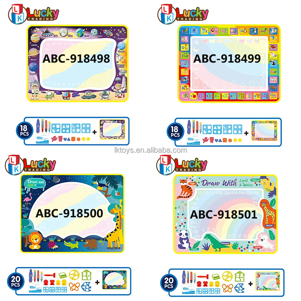 Lucky Toys Kids Painting Writing Color Doodle Drawing Mat Toy Bring Magic Pens Educational Toys