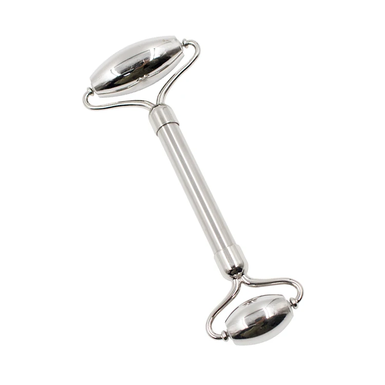 2024 Wholesale Stainless Steel Double Ended Roller Massage Roller Facial Massager Jade Roller