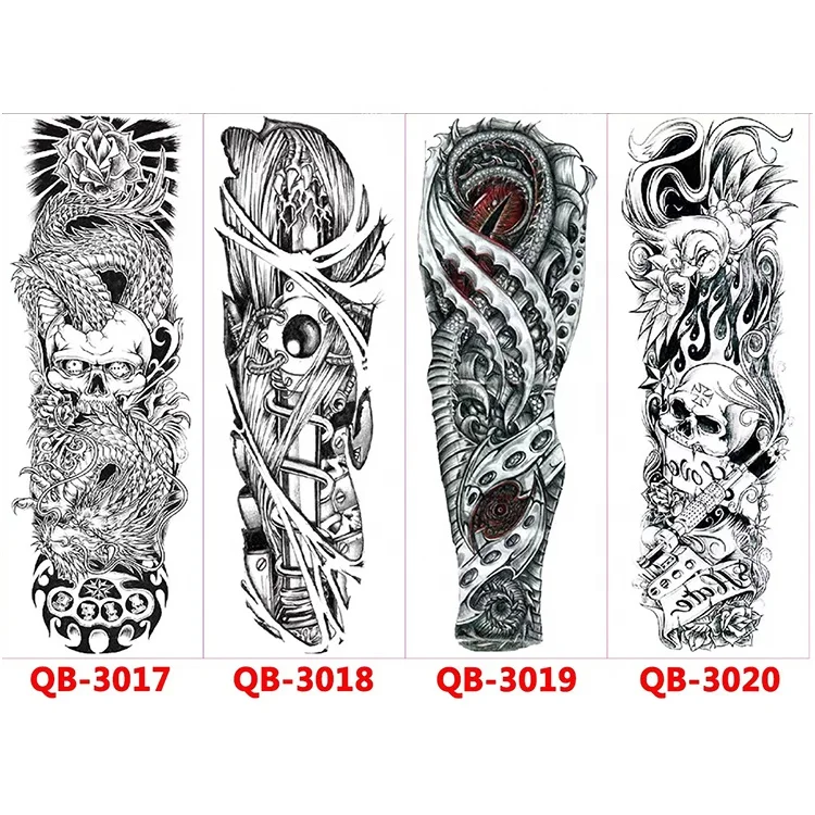 Wholesale colorful lion crown king rose peacock dragon men sexy arm tatoo stickers