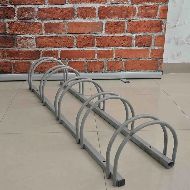 Bike Side Stand Well-designed Steel Stand for 5 bikes Durable Bike Floor Stand