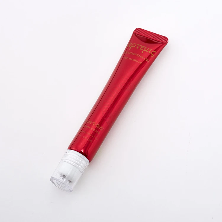 Cosmetic Packaging 15ml 20ml 30ml Roller Ball Eye Cream Tube With Stainless Steel Applicator