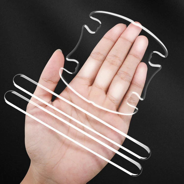 По заказу клиента, защищенный двери автомобиля прозрачный Анти-столкновения защитную Бар наклейки дверные ручки для защиты кромок