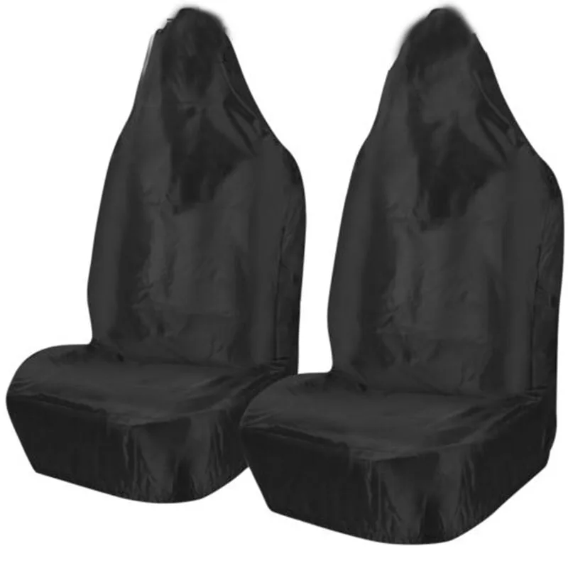 2 pack Wholesale Retail Factory Waterproof one layer Universal custom Logo Front Car Seat Cover Set Protector