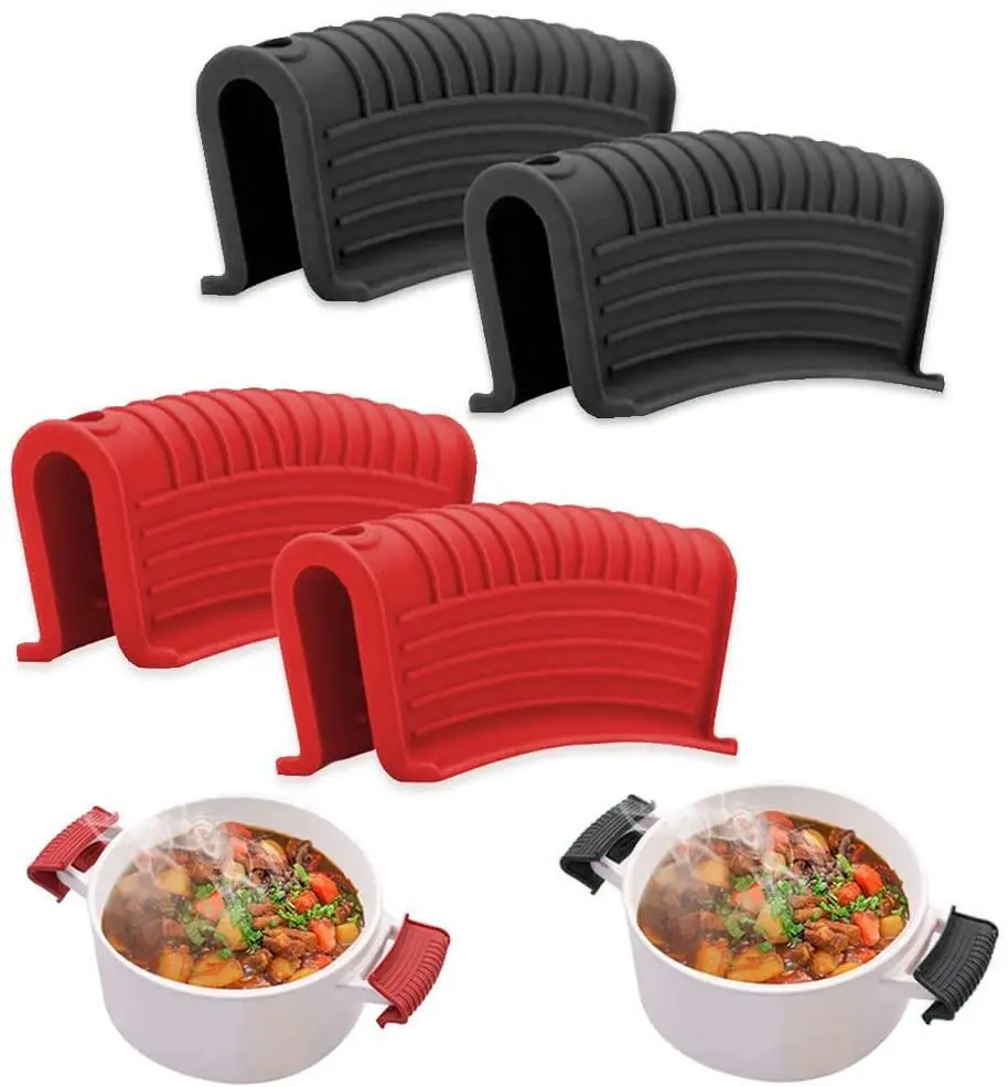 Heat Protecting Silicone Handle For Cast Iron Skillets Silicone Hot Pot Handle Holder