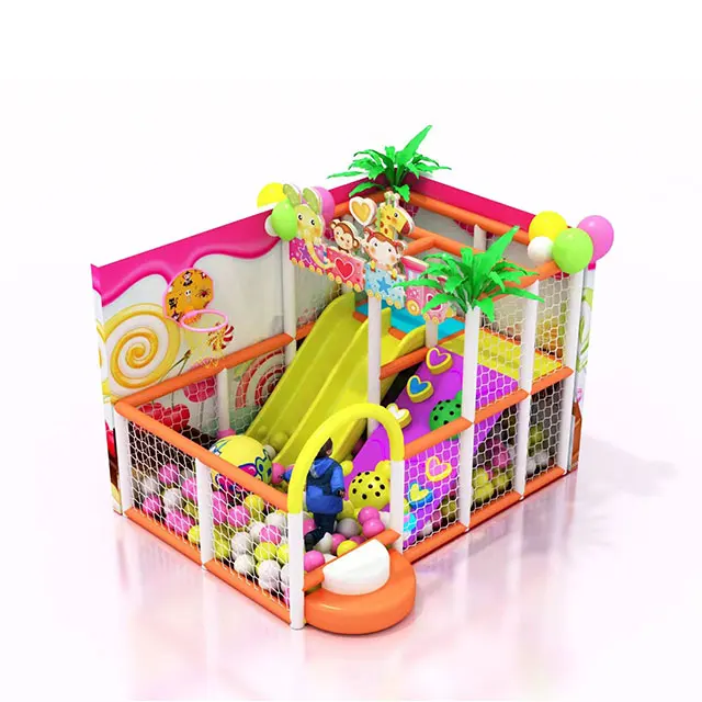 Customized theme series small indoor playground equipment for kids, soft games, amusement parks with ball pool slides