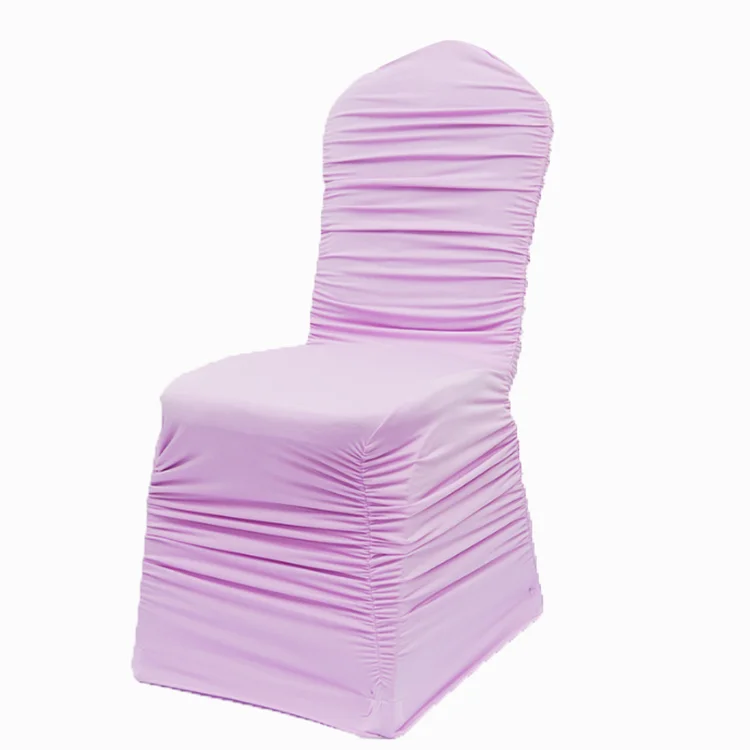 Wholesale wedding Ruffled stretch spandex banquet chair cover factory