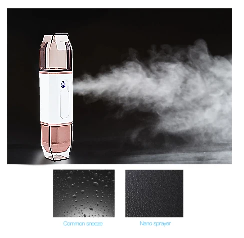 Портативный нано-распылитель для лица с горячим компрессом, удобный распылитель холодного тумана с визуальным резервуаром для воды 30 мл, распылитель, парогенератор для лица