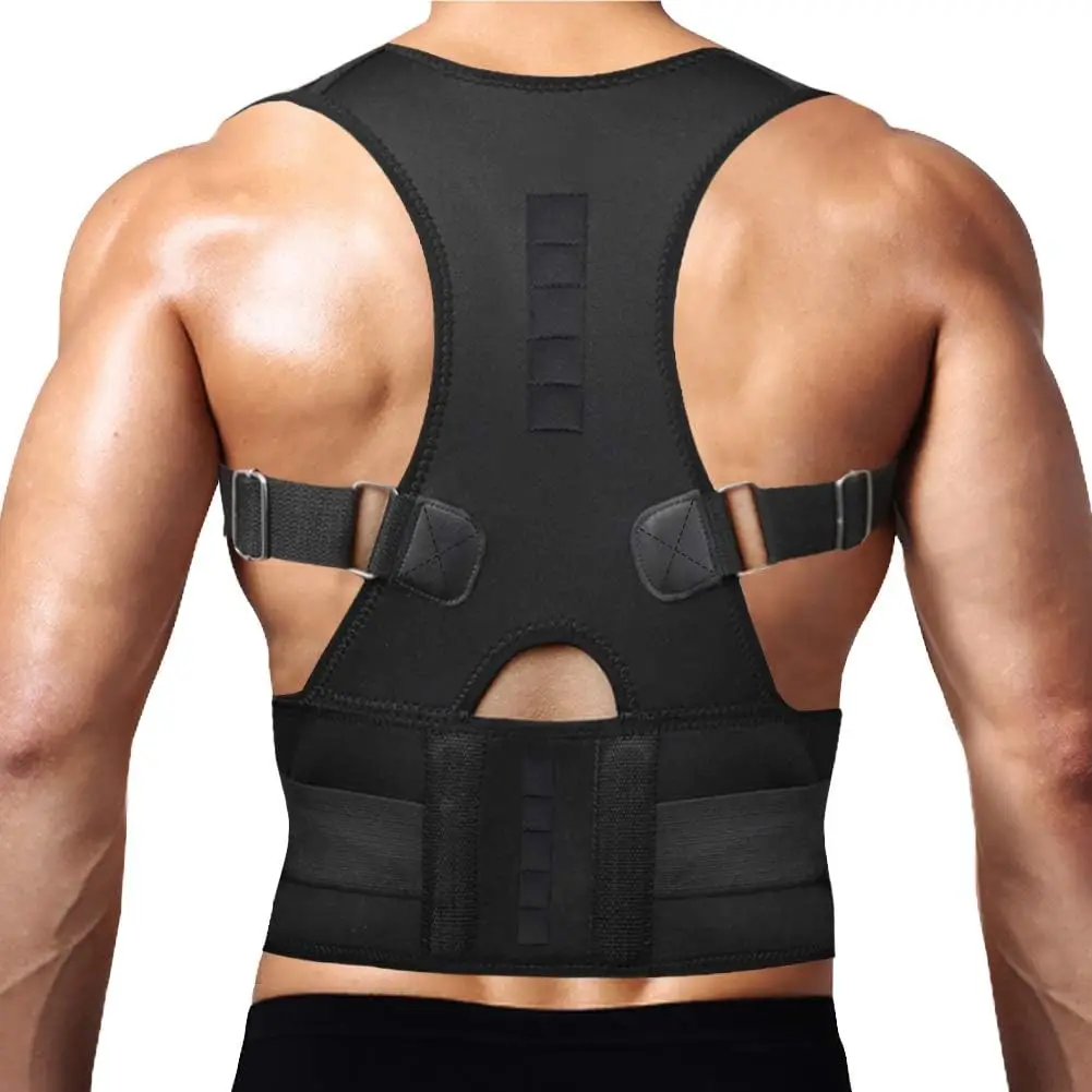 Adjustable Back Brace and Posture Corrector for Men and Women Support for Upper and Lower Back with magnets