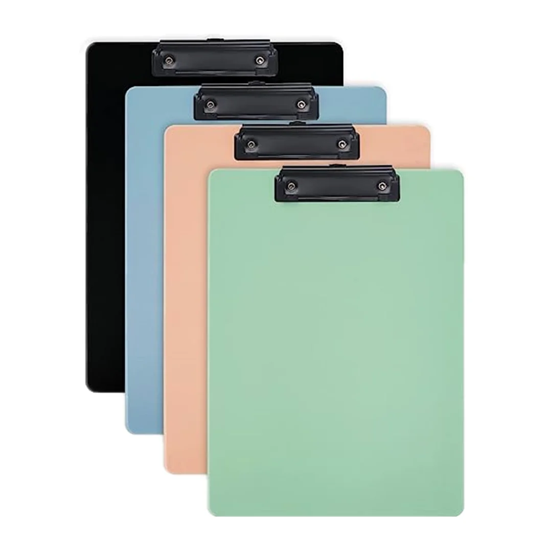 Multiple Color Plastic Clipboards with Metal Clip for Doctor Nurse Teacher Student