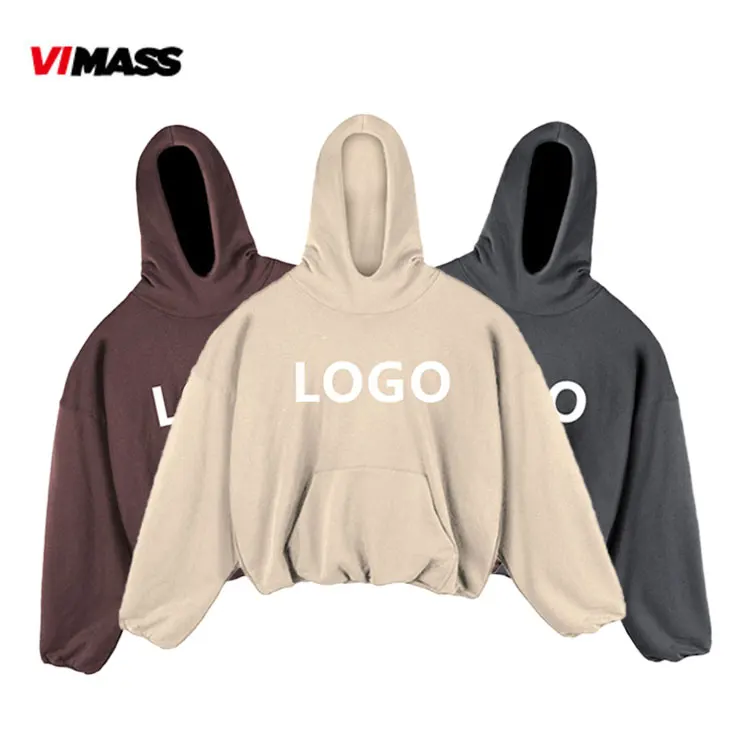 Factory Cotton French Terry Blank Hoodies Oversized Pullover Hoodies Cropped Top Screen Printing Hoodie