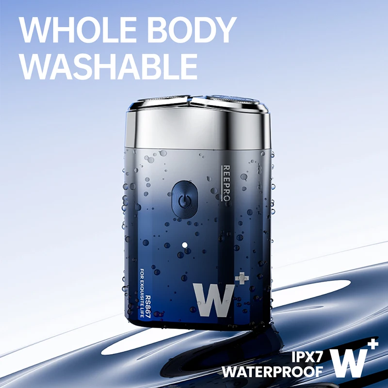 2024 Mini Smart Rechargeable Travel Electric Shaver USB Powered Magnetic Cutter for Men for Face Household Outdoor Use