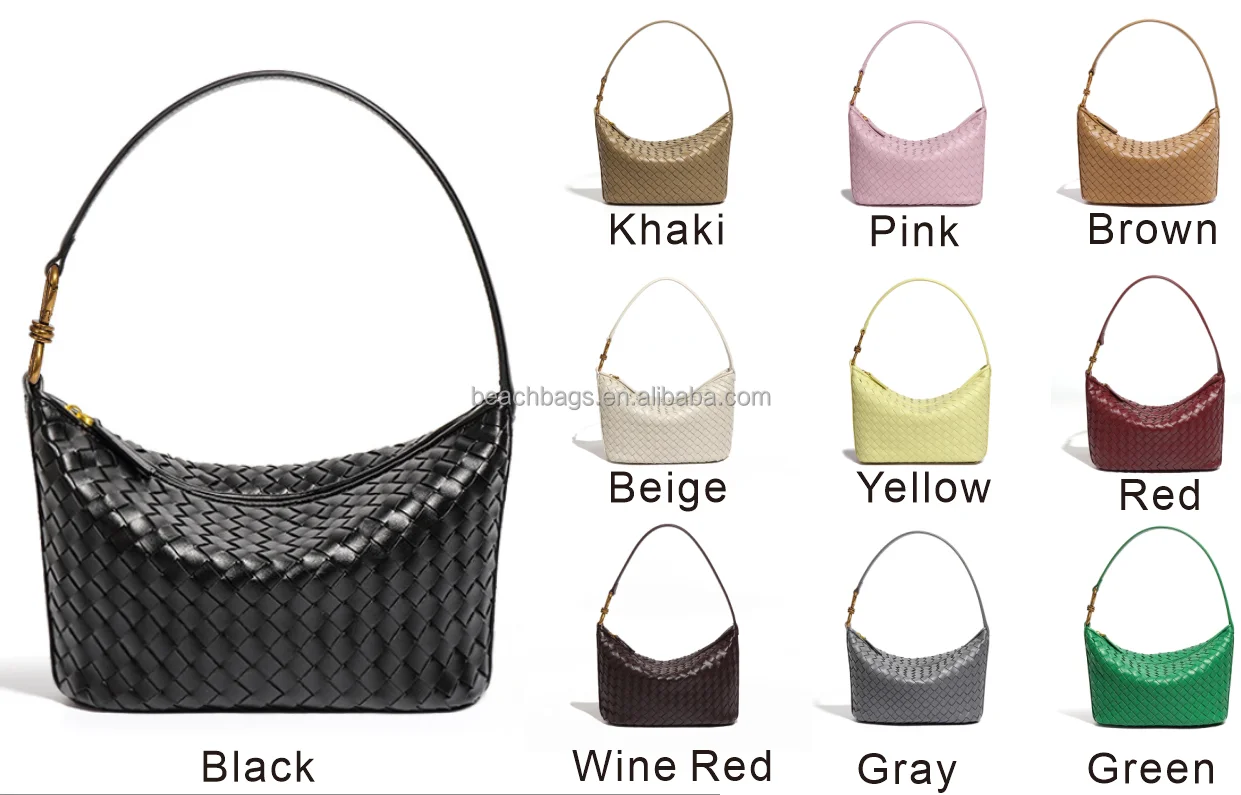 Custom Fashionable Weave Braided PU Leather Tote Bag Niche New Handmade Soft Braided Bag Versatile with Premium Feel Handbag