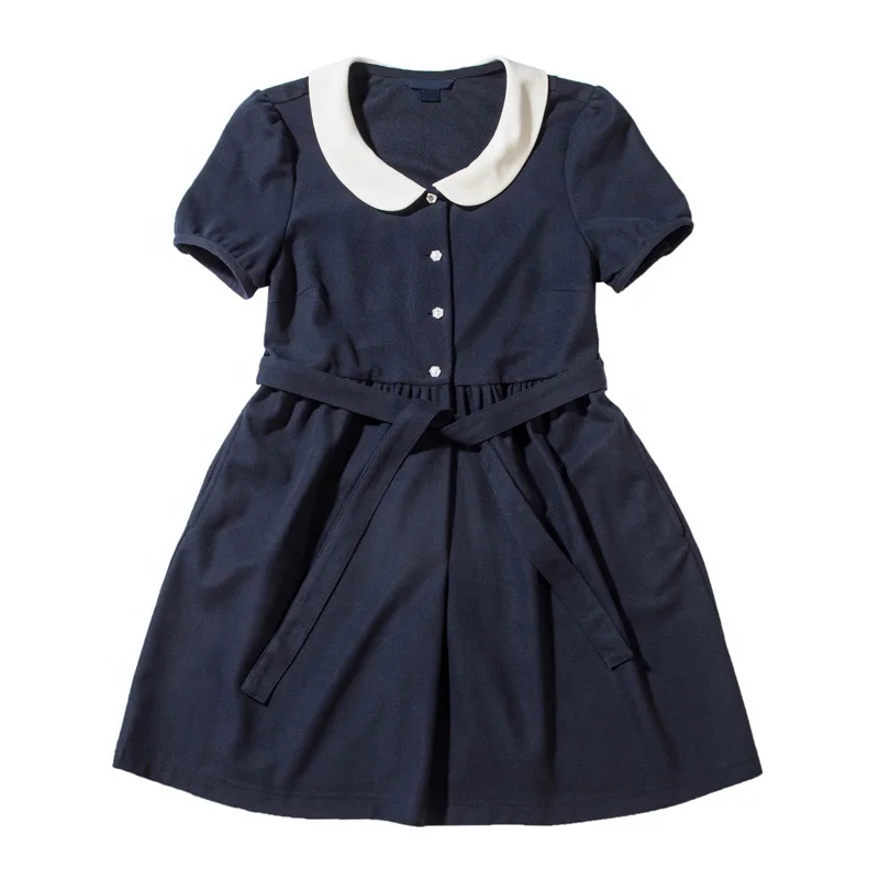 Американская школьная форма из Гуанчжоу детская юбка одежда с круглым воротником для девочек