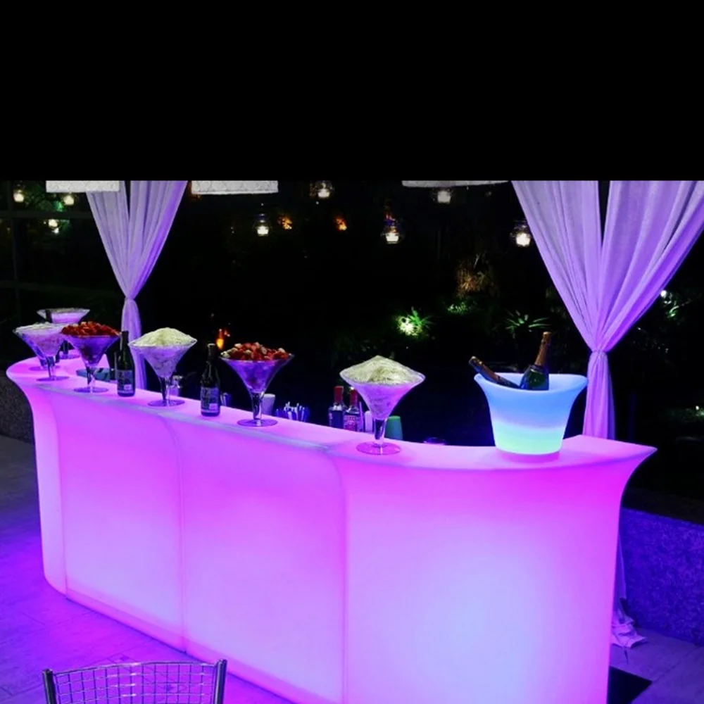 remote control party illuminated led light up bar table nightclub rechargeable led bar counter