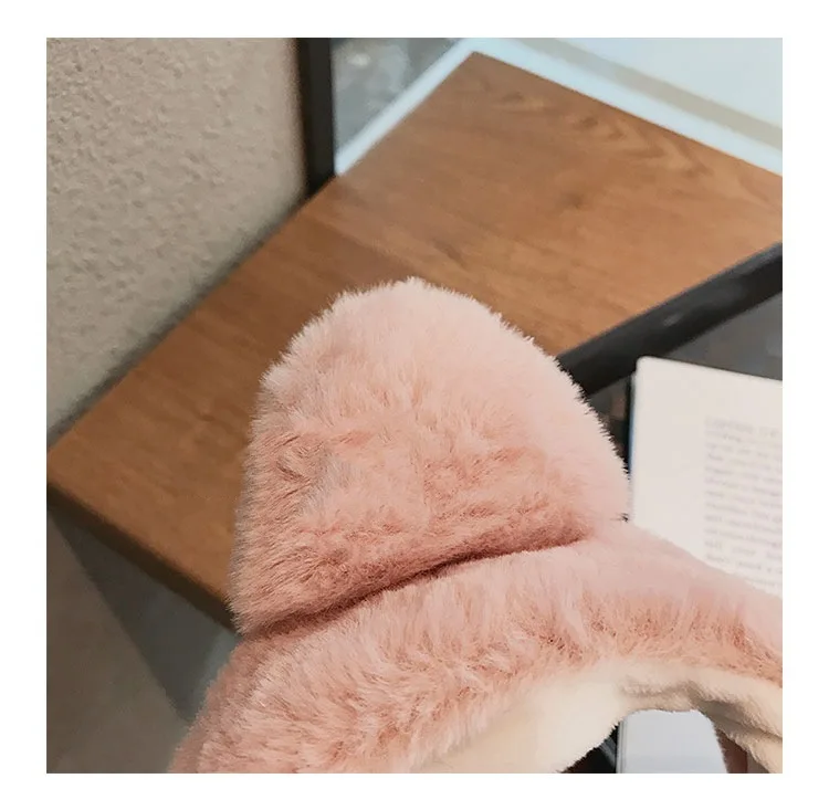 Warm Hairband Lady Face Washing Cute Cat Ear Wide Edge Plush Makeup Fluffy Winter