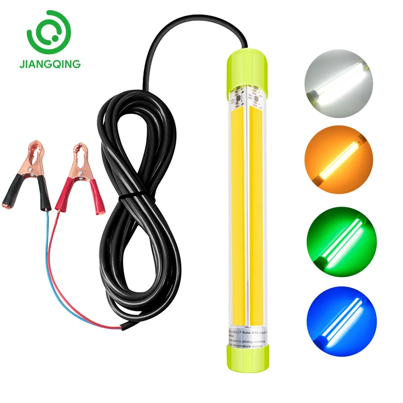 60W 12V IP68 led underwater night fishing light green blue white underwater lights