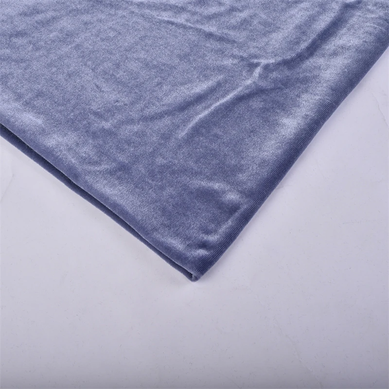 Colourful polyester spandex high elastic velvet korean velvet fabric for clothing and home textile