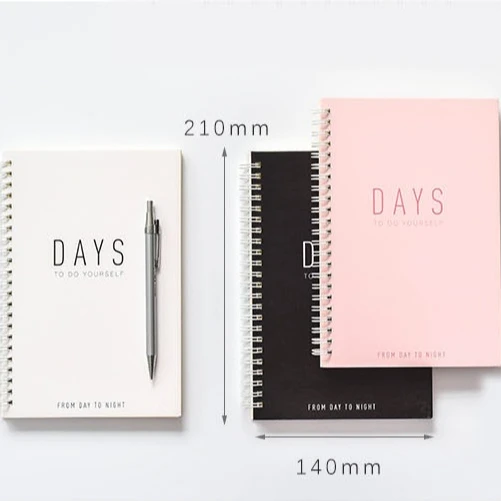 Wholesale Custom Daily Full Color Personalized Journal Spiral Note books A5 Planner Notebook Printing